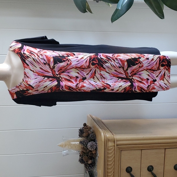 Me TOO Women's Dress Black Multi-colored Floral Size XL - Picture 3 of 9